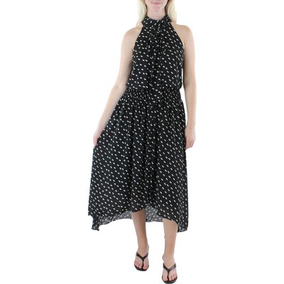 Женское черное шифоновое платье на бретелях из жоржета Lauren Ralph Lauren 12 BHFO 2812