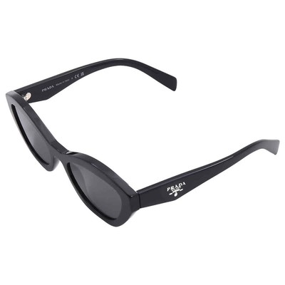 Pre-owned Prada Dark Grey Cat Eye Ladies Sunglasses Pr A02s 16k08z Pr A02s 16k08z In Gray