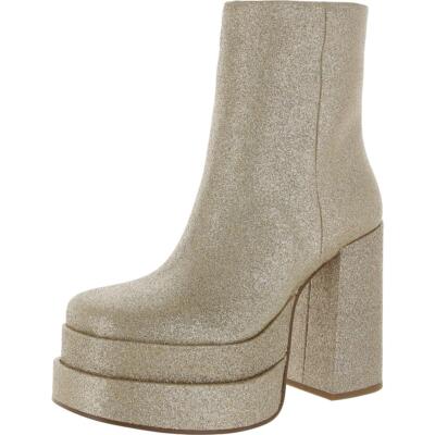 Steve Madden/ женские ботильоны на платформе с застежкой-молнией из кожи кобры; BHFO 3232