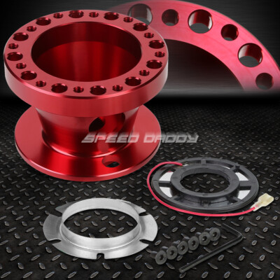 ДЛЯ MAZDA/MIATA/RX-7/RX-8/626 ПЕРЕХОДНИК СТУПИЦЫ РУЛЕВОГО КОЛЕСА ИЗ КРАСНОГО АЛЮМИНИЯ С 6 ОТВЕРСТИЯМИ