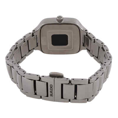Pre-owned Rado True Square Quartz Diamond Grey Dial Ladies Watch R27079702
