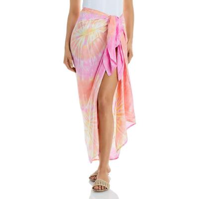

Tiare Hawaii Womens Pink Tie-Dye Sarong Swimwear Cover-Up  BHFO 8153, Sunrise burst