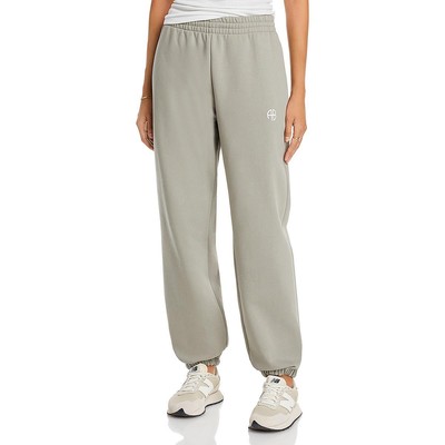 AB Womens Gray Solid Pocket Elastic Waist Jogger Pants XS BHFO 9685
