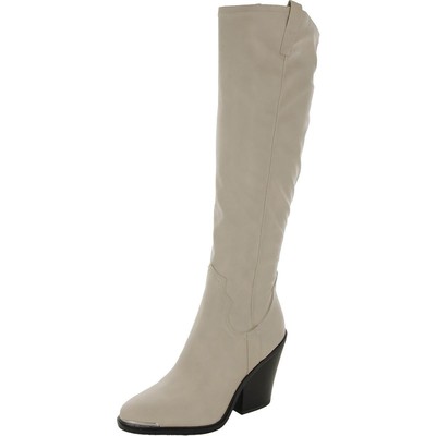 Franco Sarto Womens Glenice 2 Beige Knee-High Boots 7.5 Medium (B,M) BHFO 6860
