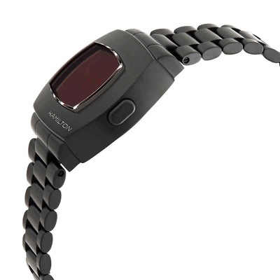 Pre-owned Hamilton American Classic Psr Quartz Digital Black Dial Men's Watch H52404130
