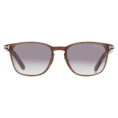 Pre-owned Tom Ford Smoke Gradient Square Men's Sunglasses Ft1048-d 20b 52 Ft1048-d 20b 52 In Gray
