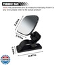 LAINLOY Car Mirror for Baby, Adjustable Back Seat Baby Mirror, Facing Toddler Rearview Mirror, Wide Angle Convex Mirror, Clip-on, for Viewing Rear Passengers (1PCS)