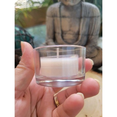 Clear Glass Tealight Candle Holder/ One Tealight Holder