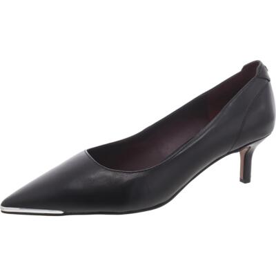 Franco Sarto Womens Kalsa Leather Pointed Toe Kitten Pumps Shoes BHFO 4044