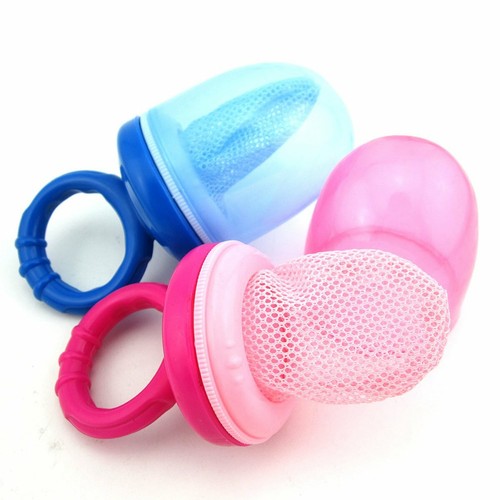 Pink 4-6M Silicone Baby Pacifier Soother Toddler Feeder For Fruits Food DT