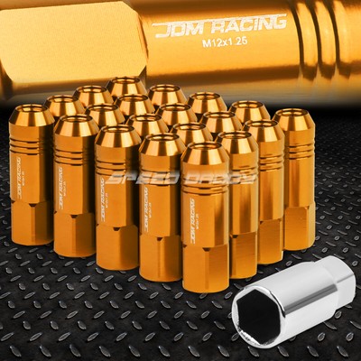 НАБОР ГАЕК JDM С ОТКРЫТЫМ КОНЦОМ ИЗ АЛЮМИНИЯ ОРАНЖЕВОГО ЦВЕТА С 20 НАКОНЕЧНИКАМИ + АДАПТЕР M12X1.25 ДИАМЕТРОМ 20 ММ/ ВЫСОТОЙ 60 ММ
