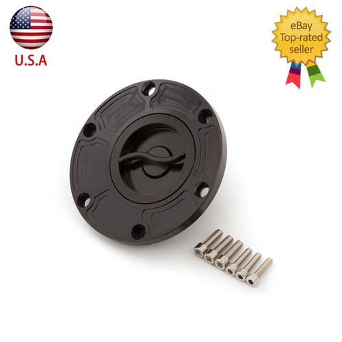 For Triumph Daytona 675 2006-2008 CNC Gas Cap Tank Fuel Cover Oil Filler Black