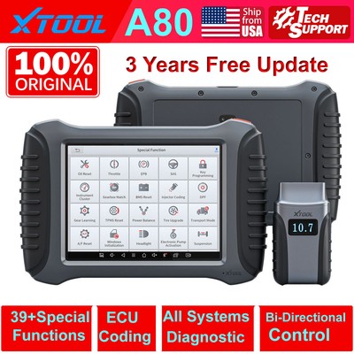 XTOOL A80 OBD2 Diagnostic Auto Key Programmer Scanner Code Reader TPMS DPF Tool