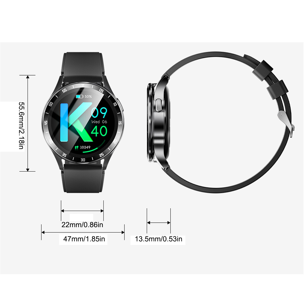 Smart Watch with Earbuds Men Smartwatch 2 in 1 Wireless Headset For iOS Android