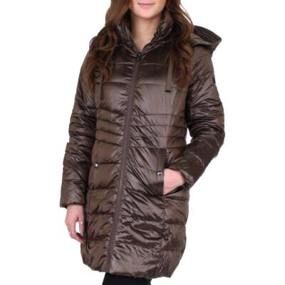 

Женское стеганое пуховое пальто средней длины со сборками и рюшами Sam Edelman, 99832