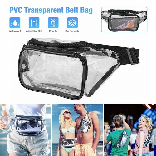 Clear Zip Sling Bag Transparent Stadium Shoulder Crossbody  Adjustable Backpack