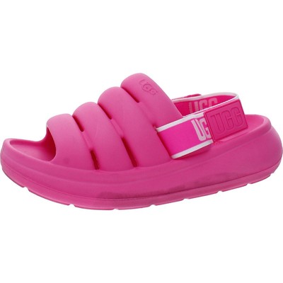 Ugg Womens Sport Yeah Pink Flat Slide Sandals Shoes 9 Medium (B,M) BHFO 2535