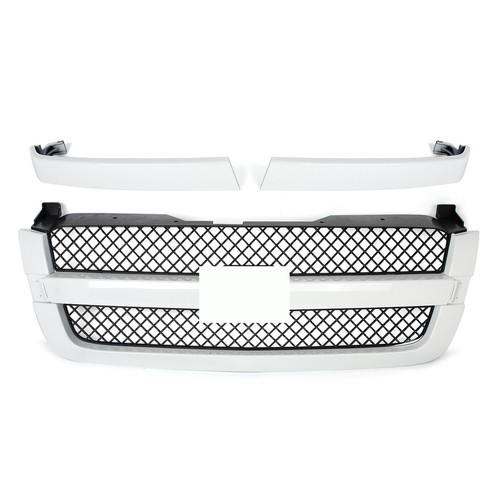 Summit White Grille w/ Black Mesh Insert For 2003-2007 Chevrolet Silverado 1500