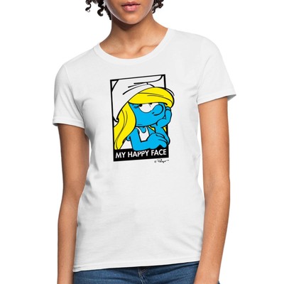 Sarcastic Smurfette 'My Happy Face' - The Smurfs Expressive Design Women's