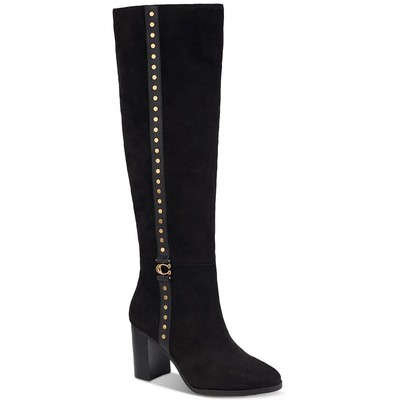 Женские высокие сапоги выше колена Coach Ollie Black 5 Medium (B,M) BHFO 7575