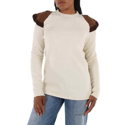 Pre-owned Chloé Chloe Knit Sweater With Crochet Butterfly Intarsia In Multicolor