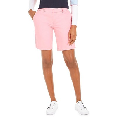 Tommy Hilfiger Womens Hollywood Pink Cotton Stretch Bermuda Shorts 4 BHFO 3348