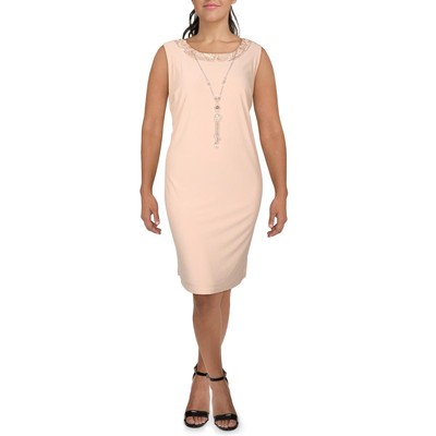 Свадебное платье миди без рукавов из джерси R&M Richards Womens Plus BHFO 5239