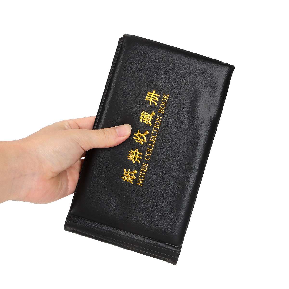 60 Pcs Paper Money Currency Banknote Collection Album Pocket Book Storage Black