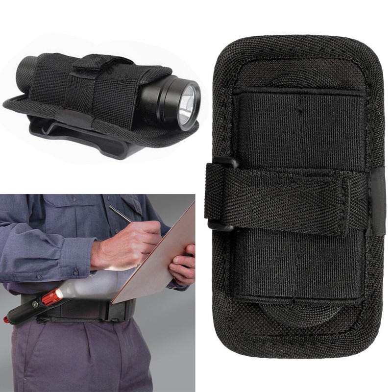 Nylon Beutel LED Taschenlampe Torch Schutz Holster Gürteltasche 12cm Mit Clip A