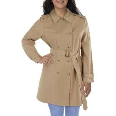 

Lauren Ralph Lauren Женский коричневый тканый нарядный плащ Верхняя одежда  BHFO 3759, Tan