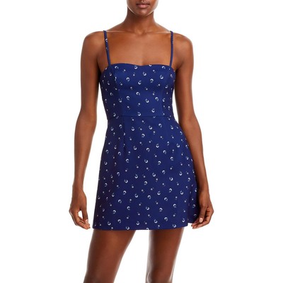 

Женское синее расклешенное платье с цветочным принтом French Connection  BHFO 1280, Blue lobelia