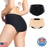 Incontinence Underwear for Women 150ml High Absorbent Leak Proof Underwear for Women Washable Women's Incontinence Panties for Incontinence Postpartum Bladder Leak 2 Pack Black/Beige M