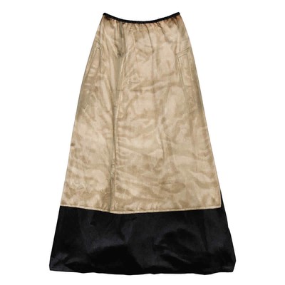 Pre-owned Loewe Ladies Brown / Black Trompe Loeil Midi Skirt