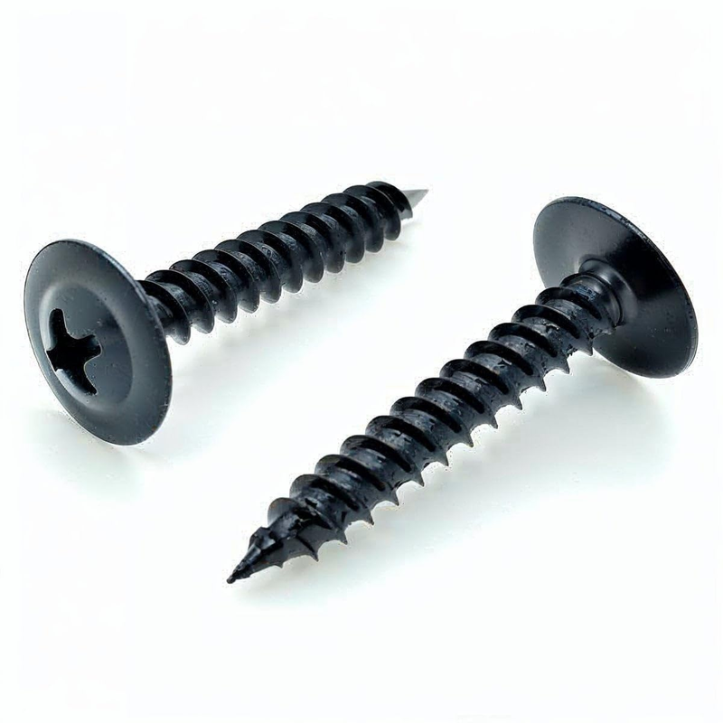 100 Qty #8 x 1 Black Phillips Modified Truss Head Wood Screws (BCP1079) -