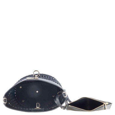 Pre-owned Ferragamo Salvatore The Studio Bucket Bag 212906 757094 In Black