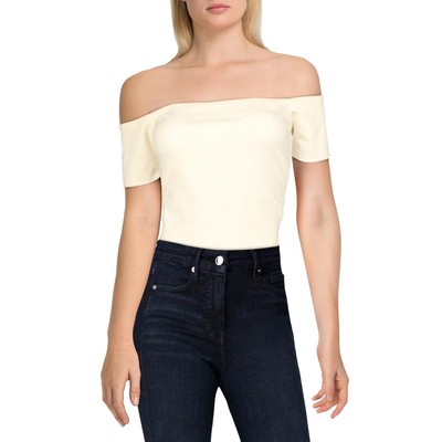

Женское повседневное эластичное боди из вискозы цвета слоновой кости Halston Heritage  BHFO 8556, Цвет слоновой кости
