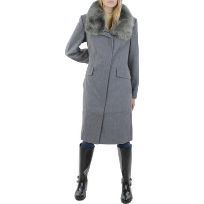 

Женское шерстяное длинное шерстяное пальто Vince Camuto, верхняя одежда BHFO 5783, Medium grey, V29778