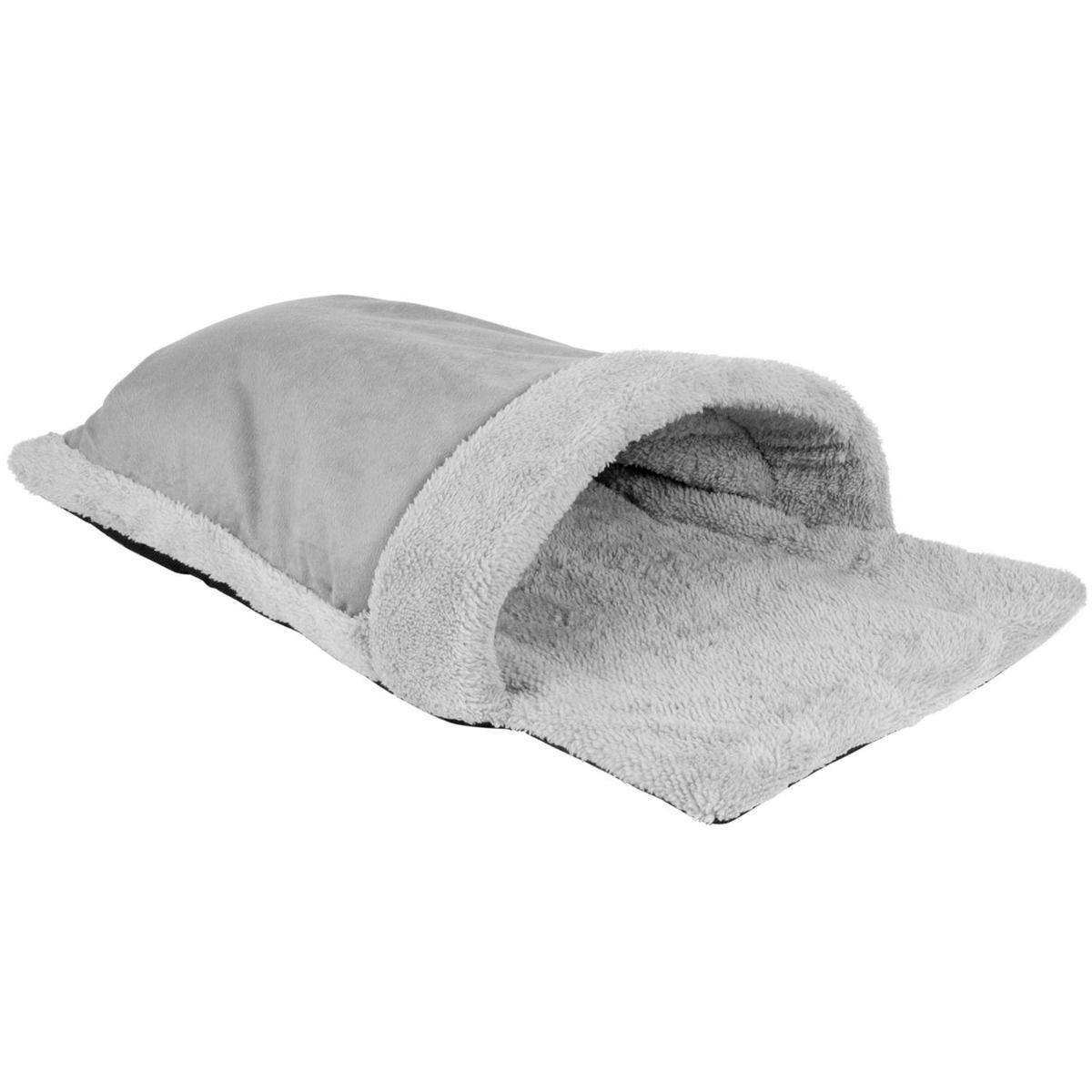 Cat Pouch Bed Pet Cave Kitten Small Dog Igloo Soft Fleece Lined Cosy Bed Grey - Picture 2 of 5