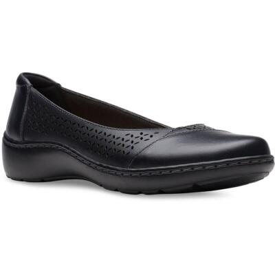 

Черные кожаные лоферы Clarks Womens Cora Iris 7 Medium (B,M) BHFO 8090, Black leather