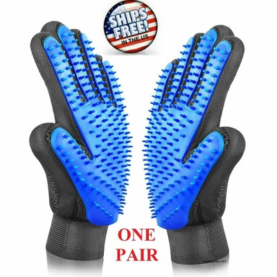 Pet Hair Brush Dog Cat Comb GLOVE Grooming Remover Mitt Fur Massage DeShedding