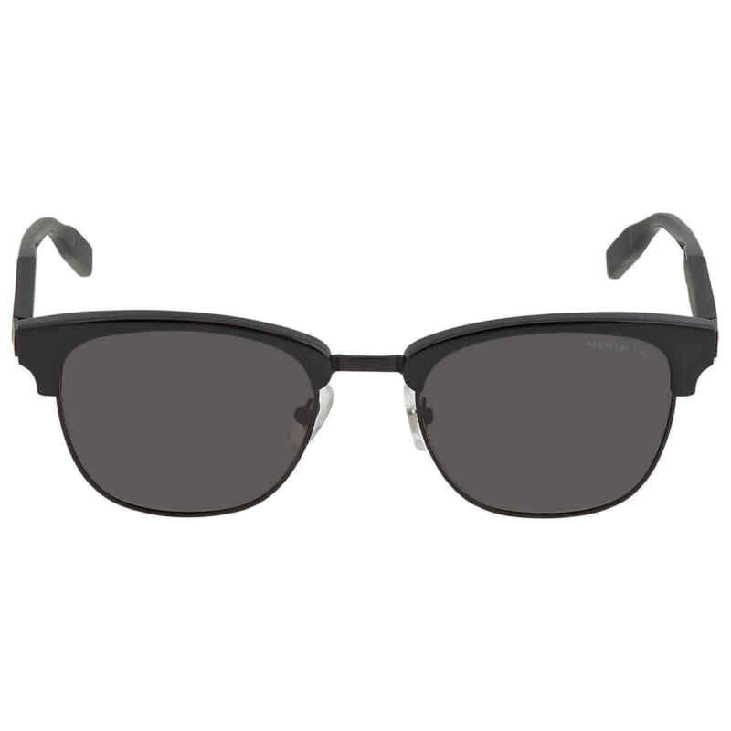 MontBlanc Grey Browline Men Sunglasses MB0164S 001 52 MB0164S 001 52