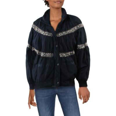 

We The Free Womens On My Mind Темно-синяя зимняя куртка-бомбер Верхняя одежда  BHFO 2760, Navy