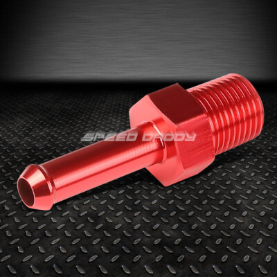 ПЕРЕХОДНИК ИЗ КРАСНОГО АЛЮМИНИЯ С ПРЯМЫМ СОЕДИНЕНИЕМ 1/8 NPT С ПАТРУБКОМ ДЛЯ ШЛАНГА 1/4