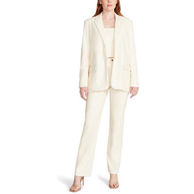 

Женский пиджак из искусственной кожи на одной пуговице Steve Madden Audrey BHFO 4830, Vanilla