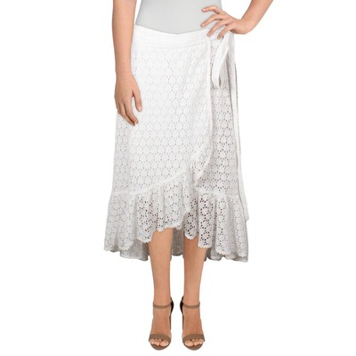 

Белая хлопковая юбка миди с запахом и запахом Polo Ralph Lauren Ali  BHFO 9910, Белый