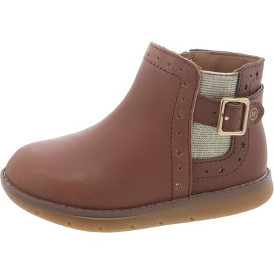 Коричневые ботильоны Stride Rite Boys Boots 6 среднего размера (B,M) для малышей BHFO 8586