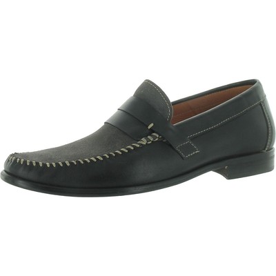 Sandrino by Sandro Moscoloni Mens Jayson Black Loafers 10 Medium (D) BHFO 3648
