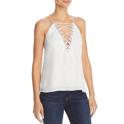 

WAYF Womens Posie Ivory Lace Up Blouse Camisole Top Shirt  BHFO 1040, Цвет слоновой кости