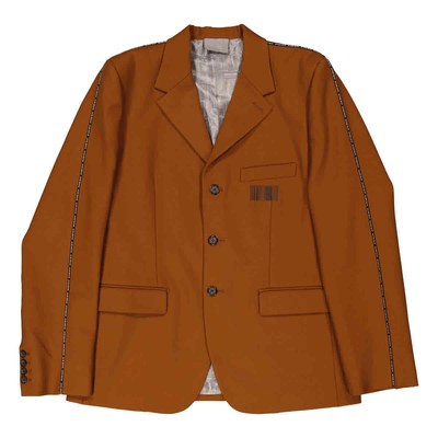 Pre-owned Vtmnts Brown Barcode Tailored Blazer Jacket