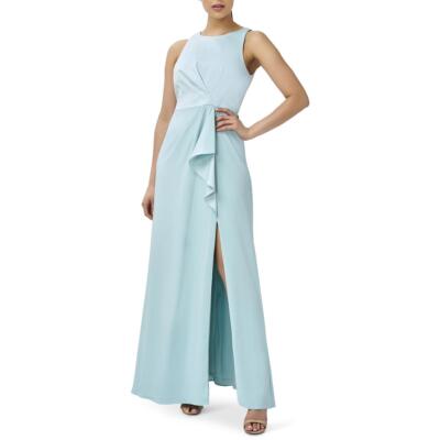 

Женское вечернее платье Adrianna Papell с оборками и бретельками на шее BHFO 3563, Sea glass